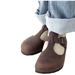 RARE!! Birkenstock DARK BROWN suede “PARIS” Women's Mary Jane’s sz 38